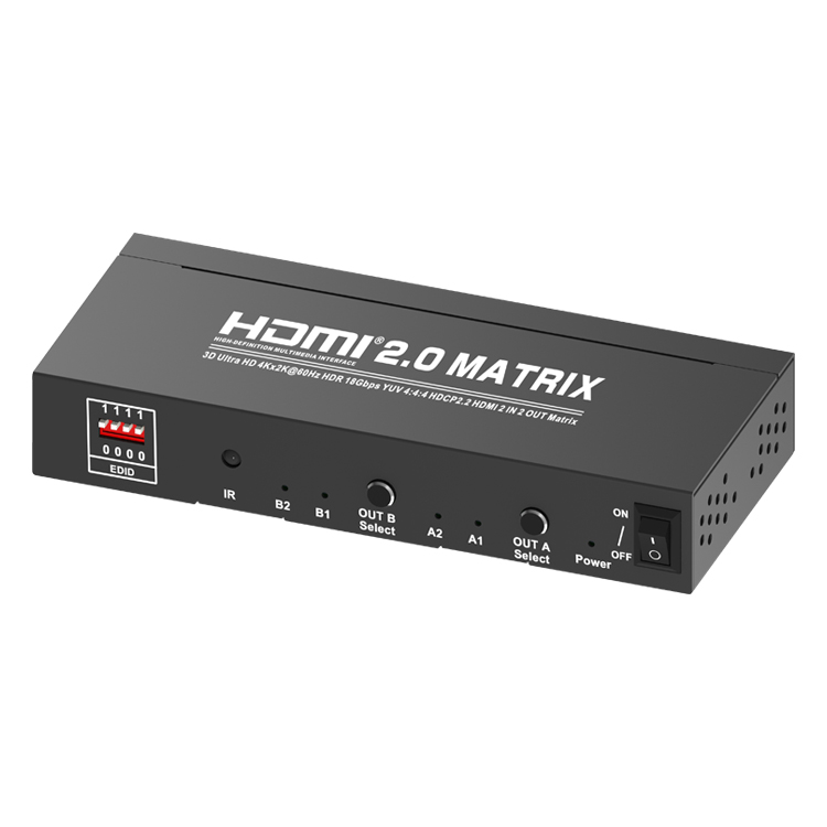 2x2 HDMI 2.0 matrix with EDID and audio