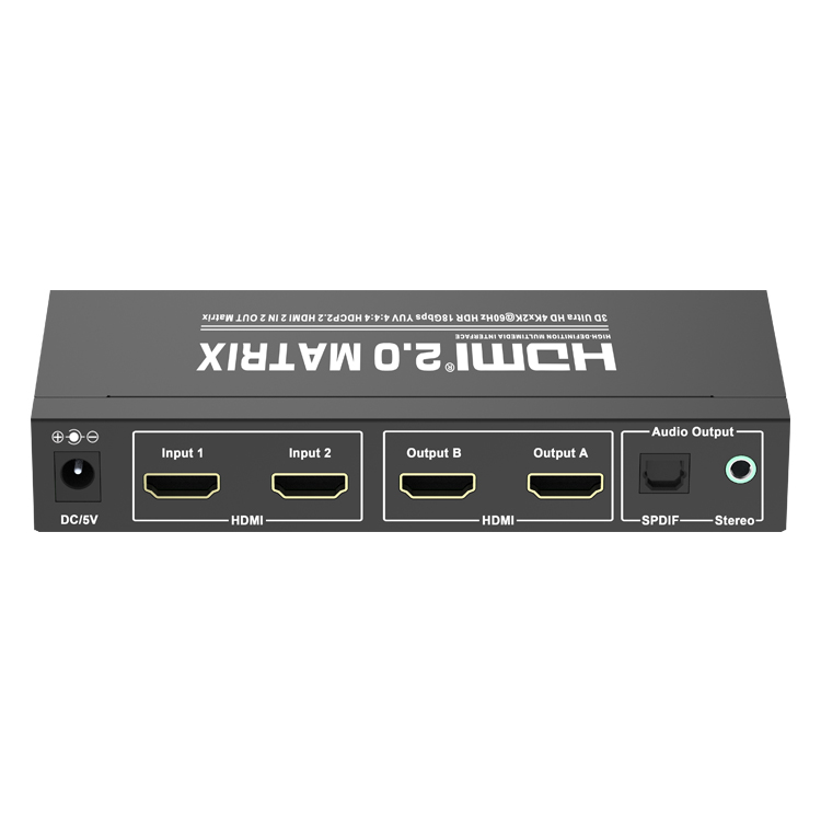 2x2 HDMI 2.0 matrix with EDID and audio