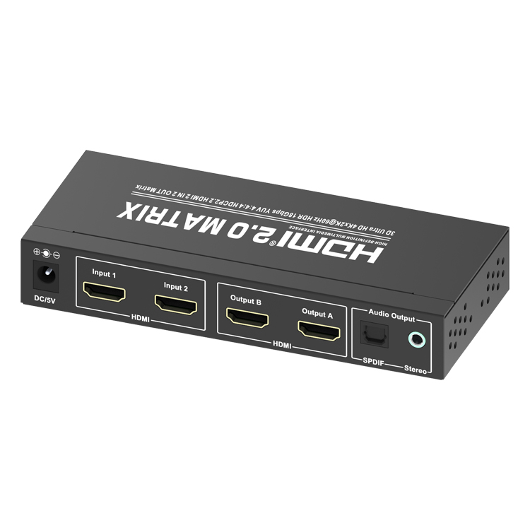 2x2 HDMI 2.0 matrix with EDID and audio